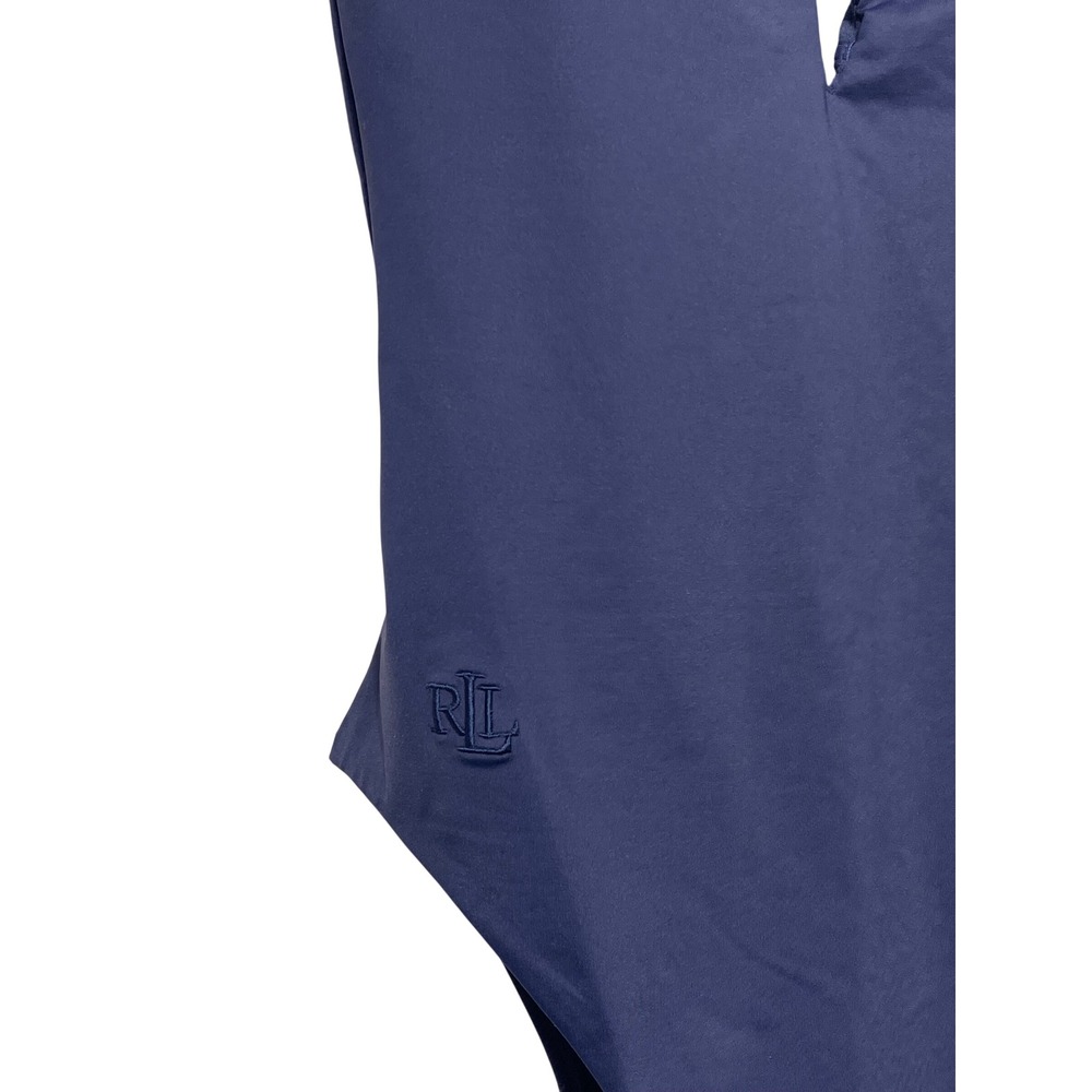New Lauren Ralph Lauren Navy Blue Keyhole Knot One Piece Swimsuit Size 6 - Picture 8 of 12